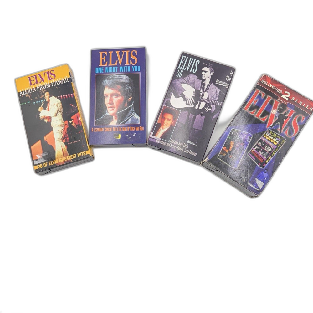Elvis Presley VHS Lot Aloha From Hawaii One Night With You Elvis 56 + More